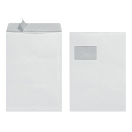 Herlitz C4 with Window 90 g Self Adhesive Pack of 10 with Printed in Sealed Foil Packaging, White 25 Stück