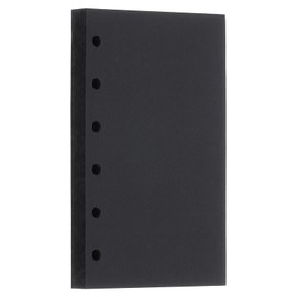 PATIKIL A7 Refill Paper, Unlined Blank Craft Paper Refill, 6 Hole Filler Insert, Loose Leaf Paper, 6 Ring Binder Notebook, 80 Sheets/160 Pages, Black