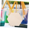 OHPHCALL 100pcs Unfinished Wooden Hexagon Slices Hexagon Shape Blanks for