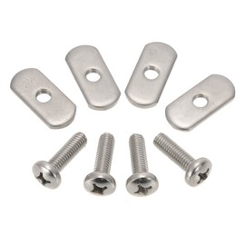 Lixada 4 Stainless Steel Kayak Rail/Track Screws & Track Nuts Hardware Gear Mounting Replacement Kit for Kayaks Canoes Boats Rails