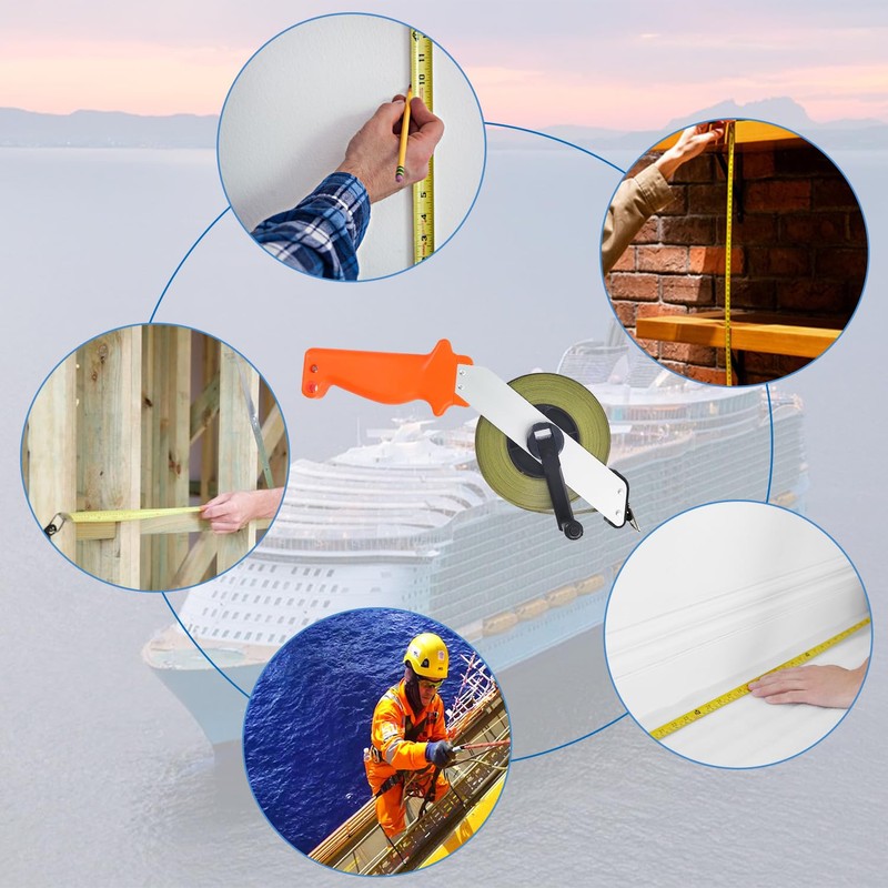 Precise 50 m Roll Tape Measure with Ergonomic Handle -