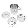 Grease Container 304 Stainless Steel Dustproof Large Capacity Fine Strainer