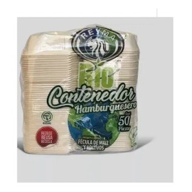 500 Domos Contenedores 6x6 Hamburguesero Biodegradables                                                                                               