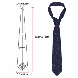 Yakuna Space Stars Mens Tie Galaxy Constellation Universe Nature Men's Tie for Mens Teens Business Work Casual Wedding Party