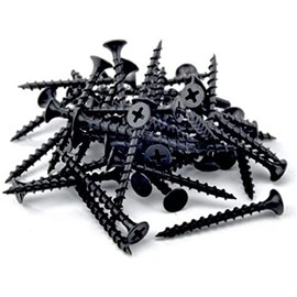 Merriway BH02572 (80 Pcs) Phillips Grip Tite Bugle Head Drywall Screw, 3.5 x 25mm (No. 6 x 1 inch) Black Phosphate - Pack of 80 Pieces