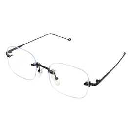 [Decorative] Rimless Glasses, Women's, Frameless Sunglasses, Frameless Sunglasses, Date Glasses, Transparent, Clear, Blue Light Cut, PC Glasses, Lightweight, Unisex, Black