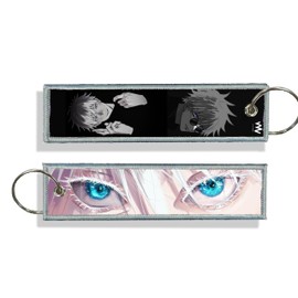 1 Pack Embroidered Keychain - Anime Jet Tag Key chain for Motorcycles, Scooters, ATV, Car - Gift for Men & Women