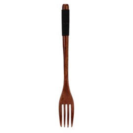 Wooden Dinner Fork, 8.9 inch Japanese Style Reusable Solid Wooden Fork Kitchen Cutlery, Mixing Salad Fork for Cooking Stirring Eating
