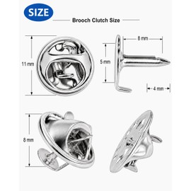 50 Pairs Butterfly Clutch Pins Backs - Silver Butterfly Clasp, Anti-Lost Locking Pin Backs, for Enamel Pins, Lapel Pin, Hat Pin, Badge, Name Tag, DIY Craft Jewelry Making