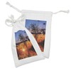 Lunarable Nature Fabric Pouch Set of 2, Time When Sun