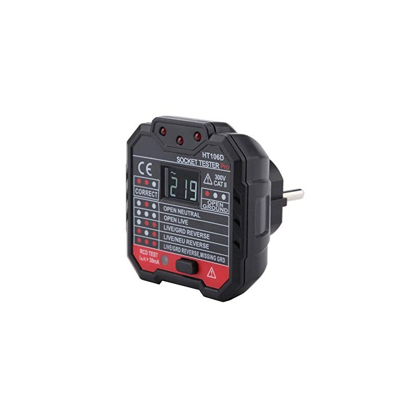 Socket Tester HT106D Wire RCD/GFCI Socket Tester AC 48-250 V