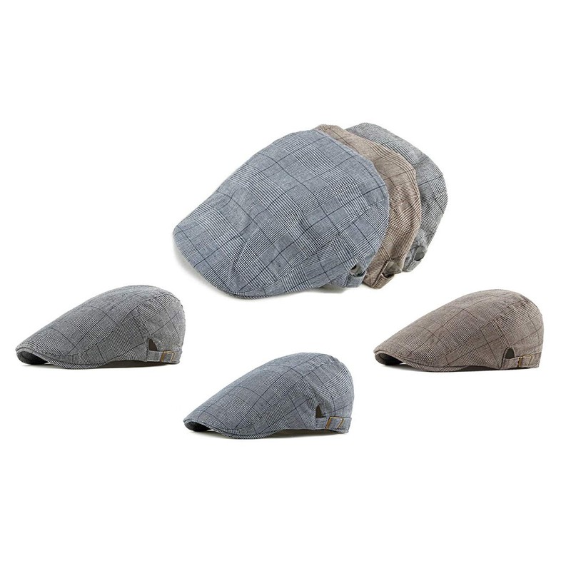 CHENNUO Men's Adjustable Summer Cap Hat Flat Cap Peaked Cap