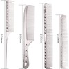 Professional Aluminum Hair Combs Set: Long Cutting, Short Styling, Handle,