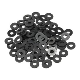 PATIKIL M3 Nylon Flat Washer, 80 Pack 3mm ID 8mm OD 1mm Thick Sealing Spacer Gasket Ring for Faucet Pipe Water Hose Fastener Bolt, Black