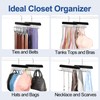 TOPIA HANGER 40 Hooks Belt Tie Hanger Space Saving for