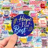 100 Pieces Inspirational Quotes Stickers, Motivational Stickers, Waterproof Vinyl Stickers,