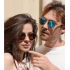 GREENTREEN Wooden Sunglasses, Polarised Aviator Glasses for Men and Women