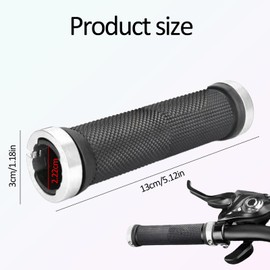 Zcbzbn Mountain Bike/BMX Handlebar Grips Fahrrad Griffe rutschfest und Verschleißfest Rubber Bicycle Handle 1 Paar mit 2 Aluminium Lock-On Endkappen (Schwarz)