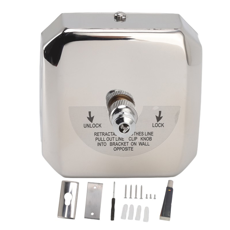 Retractable Clothesline 304 Stainless Steel Rust Resistant Space Saving Wall