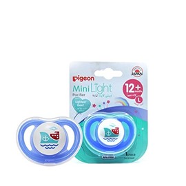 PIGEON | x1 Chupones para Bebe 6-18 Meses MiniLight | Silicona Suave - Cosas para Bebes Ideal para Desarrollo Oral de Bebes Recien Nacidos | Chupon Ajuste Perfecto y Base Ancha | Large - Bebé Niño