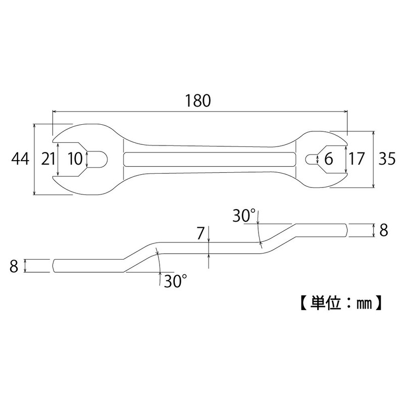 Top (Top) provisional frame Spanner MT – 17 X K
