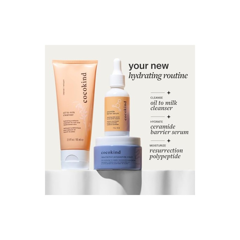 Cocokind Crema Polipeptídica Resurrection Hidratante Facial Péptidos Escualano Antienvejecimiento
