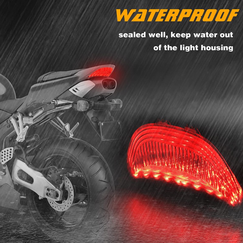 QUASCO Led Brake Tail Light Smoked Taillights with Turn Signal