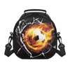 TOADDMOS Fire Football Lunch Bag Boys Insulated Lunch Box Container