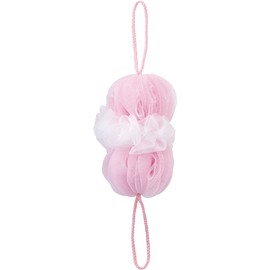 Marna B691P Bubble Factory Double Bubble Body Scrubber, Back Washable, Boing Boing Stretchy, Color: Pink