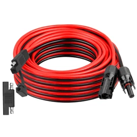 XRDS -RF 10AWG SAE to Solar Panel Connector Cable 30FT, Heavy-Duty Tinned Copper, Solar Extension Cable with SAE Polarity Reverse Adapter for Solar Power Systems and Battery Connections