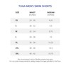 Tuga Men's Hydroactive Swim Short, UPF 50+, USA Made, Black,