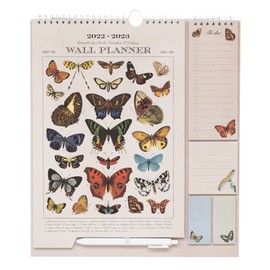 Grupo Erik Wall Calendar 2023, Butterflies by Charles Dessalines Calendar with Shopping List and Notes, A Monthly Calendar for Better Time Management