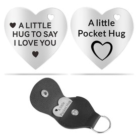 Pocket Hug Token - Gifts for Boyfriend Valentines Day Gifts Long Distance Relationship Keepsake Double Sided Romantic I Love You Sign Birthday, Christmas, Wedding Gift for Girlfriend, Wife, Fiancee