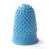 QLING 5 Pcs Blue Rubber Thimble Anti Slip Flexible Thimble