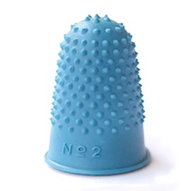 QLING 5 Pcs Blue Rubber Thimble Anti Slip Flexible Thimble for Note Counting Sewing Fingertip Counting