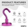 Magnetic Hooks (5 Pack) - Extra Strong Multi-Colour Magnetic Hanging