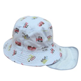 VIDOSCLA Baby Hat, Wide Brim Baby Cap, Kids Hat, Children's Sun Visor, Fisherman Hat, Car Pattern, Girls, Boys, Boys, Boys, Unisex, UV Protection, Spring and Summer, Sunscreen, Cute, UV Rays, Unisex,