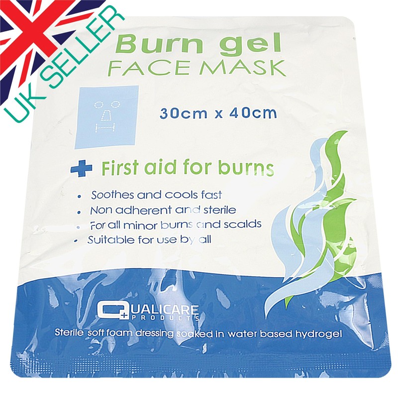 Burn Gel Face Mask 30cm x 40cm - Sterile Soft