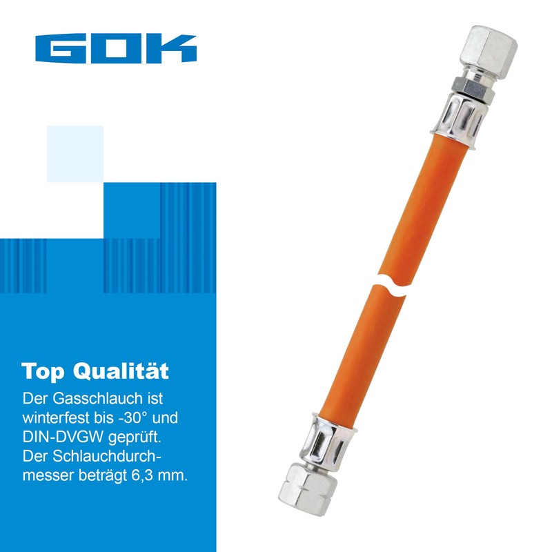 GOK Gas Hose Propane 1/4 lks x 8 mm