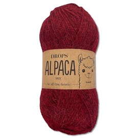 Frida's Wollhaus Drops 50 g Alpaca Alpaca Wool Yarn, Crochet, Knitting, Soft, 51 Colours (Mix 3650 | Red Mottled)
