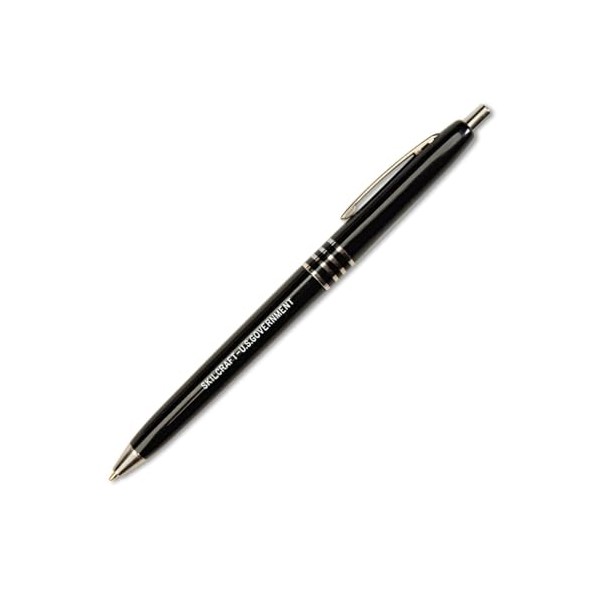 Skilcraft U.S. Government Retractable Ball Point Pen, Fine Point, Black