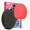 DHS Ping Pong Paddles with Fabric Paddle Cover Case，Sticky Rubber