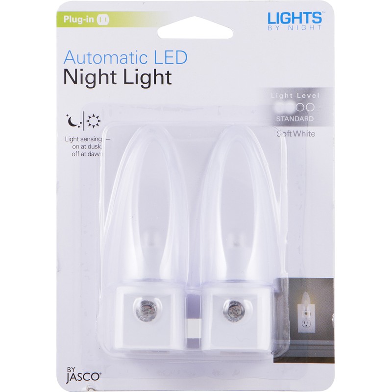 Lights by Night LED Nightlight, White, (Pack of 2)