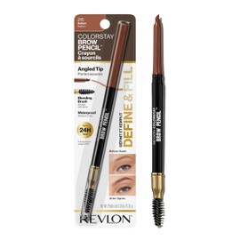 Revlon ColorStay Eyebrow Pencil with Spoolie Brush, Waterproof, Hair-Like Strokes, Stocking Stuffer for Her, 215 Auburn, 0.021 oz