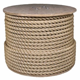 Rope & Cord | Pro-Manila Rope (UnManila) – 3 Strand Twisted Tan Cord – Diameter: 1 1/4" | 10 Feet