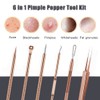 Pimple Popper Tool Kit, 6 Pcs Blackhead Remover Acne Needle