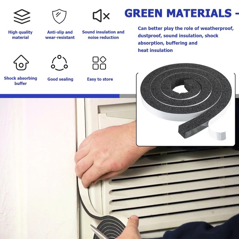 BOJACK Adhesive Foam Weather Stripping, Foam Weather Stripping Foam Stripe