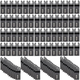 VEVOR 100PCS Oscillating Saw Blades, Quick Release Multitool Blades Kit, HCS Tool Blades for Wood Plastic, Compatible with Dewalt Dremel Fein Worx Bosch Makita Milwaukee