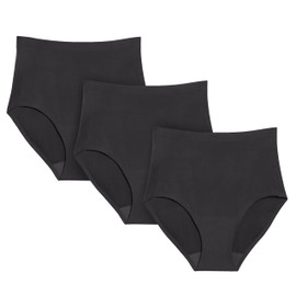 KNIX Super Leakproof High Rise Underwear - Period and Incontinence Underwear for Women - Black, X-Small (3 Pack)