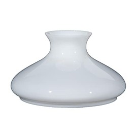 B&P Lamp® 10" Fitter Opal White Glass Tam-O-Shanter Style Student Lamp Shade with Plain Top